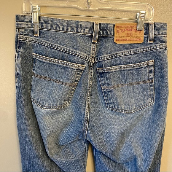 Vintage Y2K Express Precision Fit Low Rise Flare Jeans Size 9/10 Regular - Picture 11 of 13
